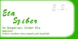 eta sziber business card